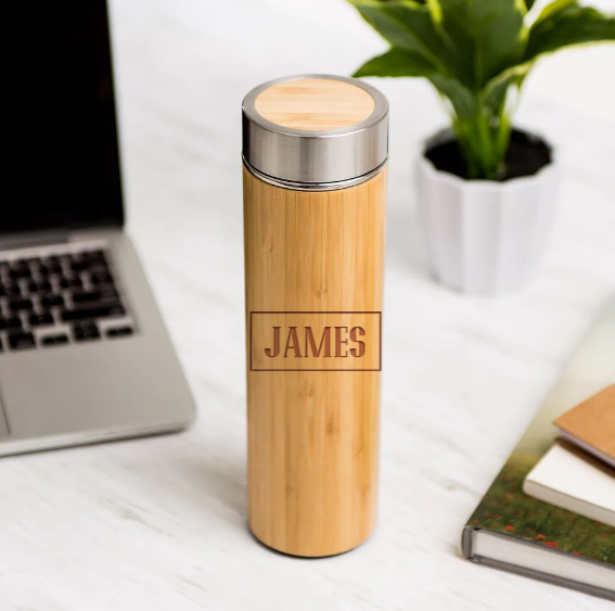 Perfectly Personalized Insulated Bamboo Water Bottles