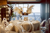 Antlers and Alcohol Golden Ring Centerpiece Rental