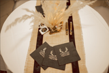 Warm Burlap Beauty Accent Table Runners Rentals