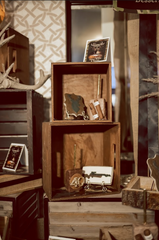 Antlers and Alcohol Warm Wooden Dessert Bar Rental Package