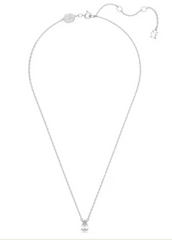 Millenia pendant Pear cut, White, Rhodium plated