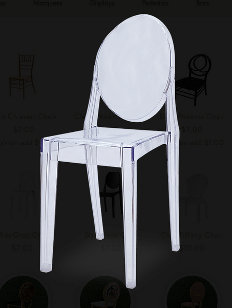 Clear Ghost Chair Rental