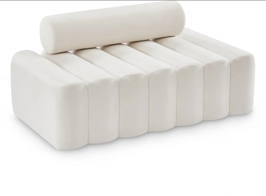White Velentina Loveseat Rental