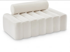 White Velentina Loveseat Rental