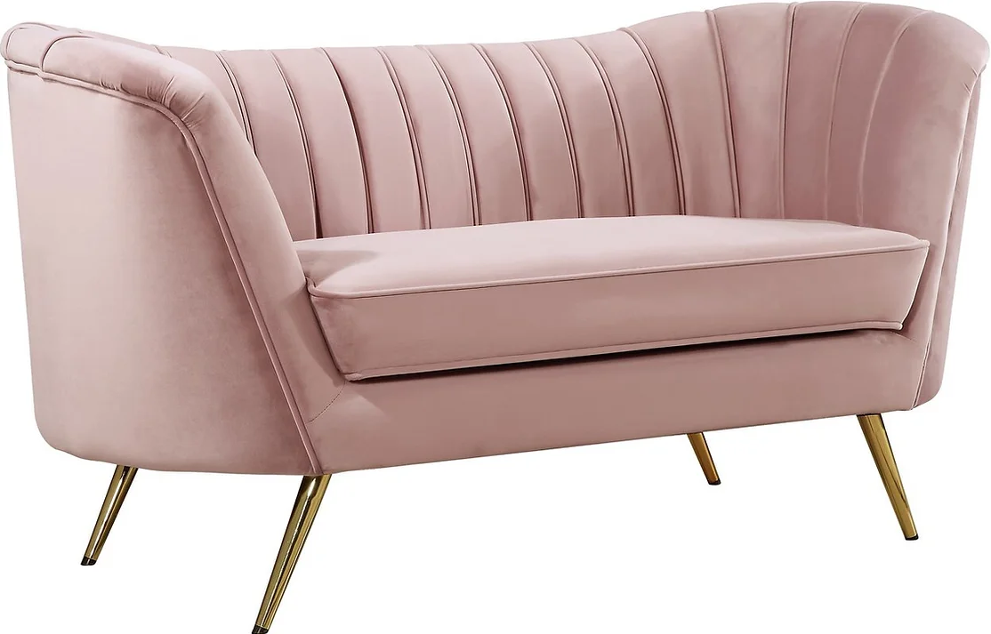 Pink Blush  Lauren Loveseat Rental