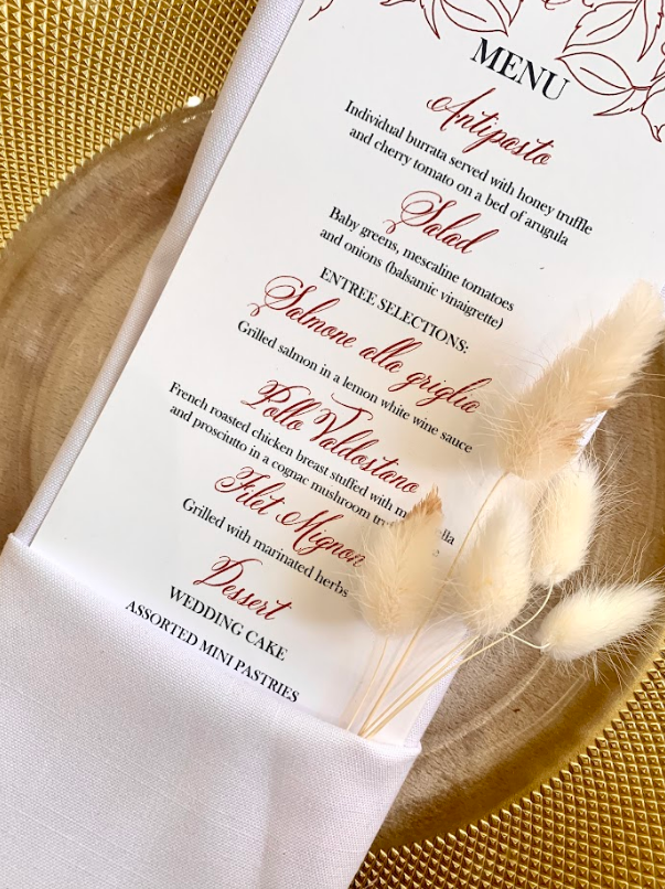 Floral Menus