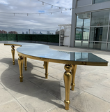 Gold Serpentine Table Rental