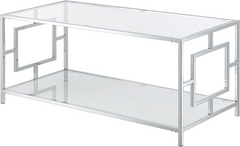 Silver Acadia Coffee Table Rental