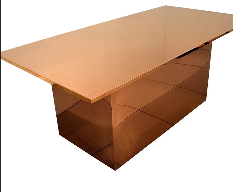Rose Gold Cake Table Rental