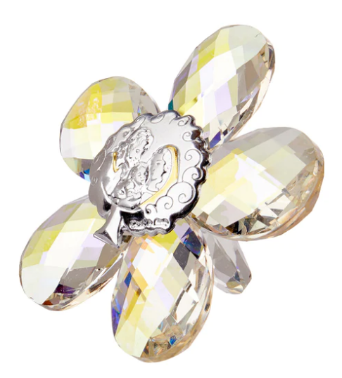 Debora Carlucci 24% Crystal Star Shaped Argento Holy Family Icon