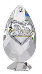 Debora Carlucci Tear Drop Shaped 24% Crystal and Argento Guardian Angels Icon