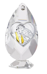 Debora Carlucci Tear Drop Shaped 24% Crystal and Argento Holy Family Icon