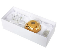 Debora Carlucci Hammered Finish Reed Diffuser w Crystal Lotus and Scent