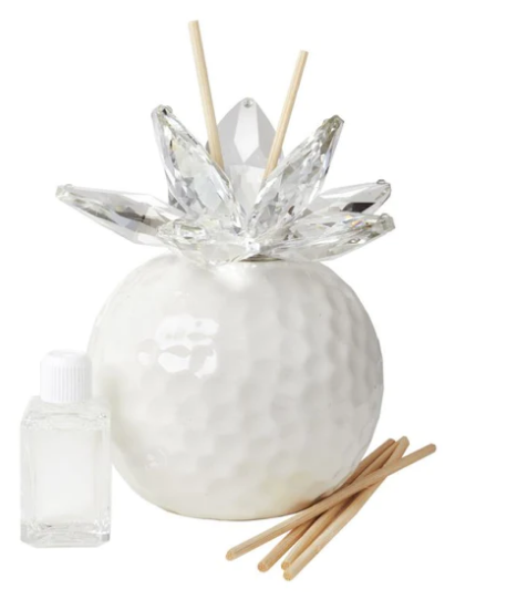 Debora Carlucci Hammered Finish Reed Diffuser w Crystal Lotus and Scent