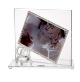 Baby Photo Frame with Swarovski Crystal border and Crystal Stroller
