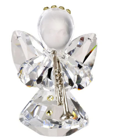 Italian 24 Percent Crystal Angel Figurine
