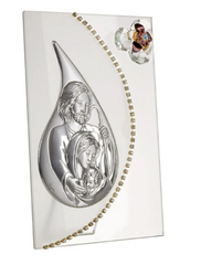 Italian Crystal And 925 Argento Holy Family With Swarovski Crystal Icon