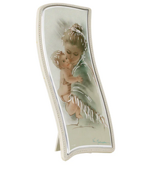 Italian 925 Argento Mother & Child Embrace Portrait