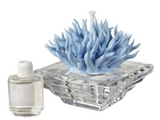 Italian 24% Lead Crystal Base Aromatherapy Blue Coral Diffuser