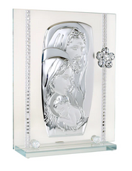 Italian 925 Silver Argento Holy Family Icon Tabletop Icon