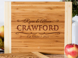 Perfectly Personalized Bamboo Cutting Board 6x8 (Two Tone)