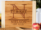 Perfectly Personalized Bamboo Cutting Board 6x8 (Two Tone)