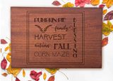 Perfectly Personalized Thanksgiving Mahogany decorative Cutting Boards