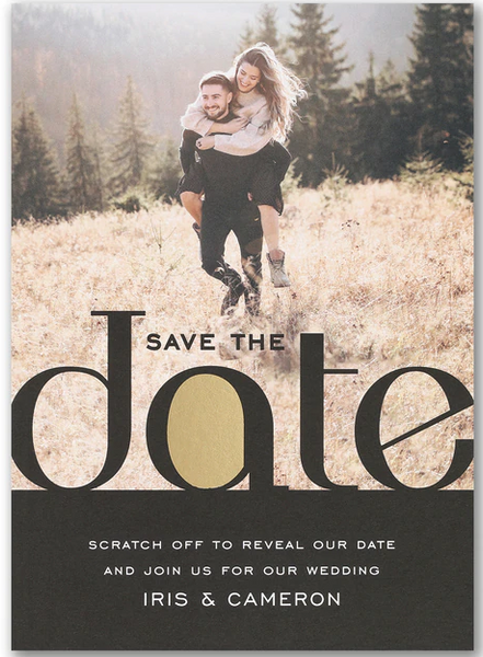 Peek Our Date - Scratch Off Save the Date