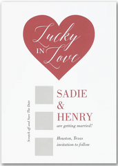 Lucky Love - Scratch Off Save the Date