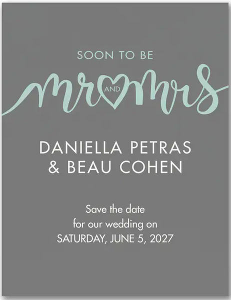 Soon Mr. and Mrs. - Save the Date Postcard