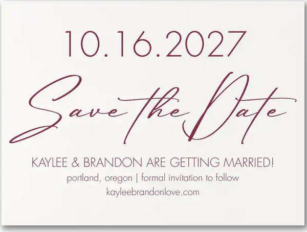 Calligraphy Commitment - Save the Date