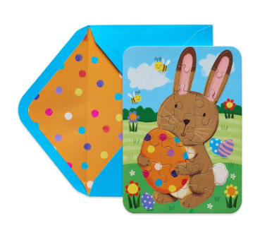 EASTER BUNNY PUZZLE EASTER GREETING CARD