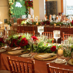 Rectangular Blush Tablecloths Rentals