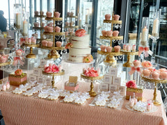 DIY Glittered Roses Dessert Station Rental
