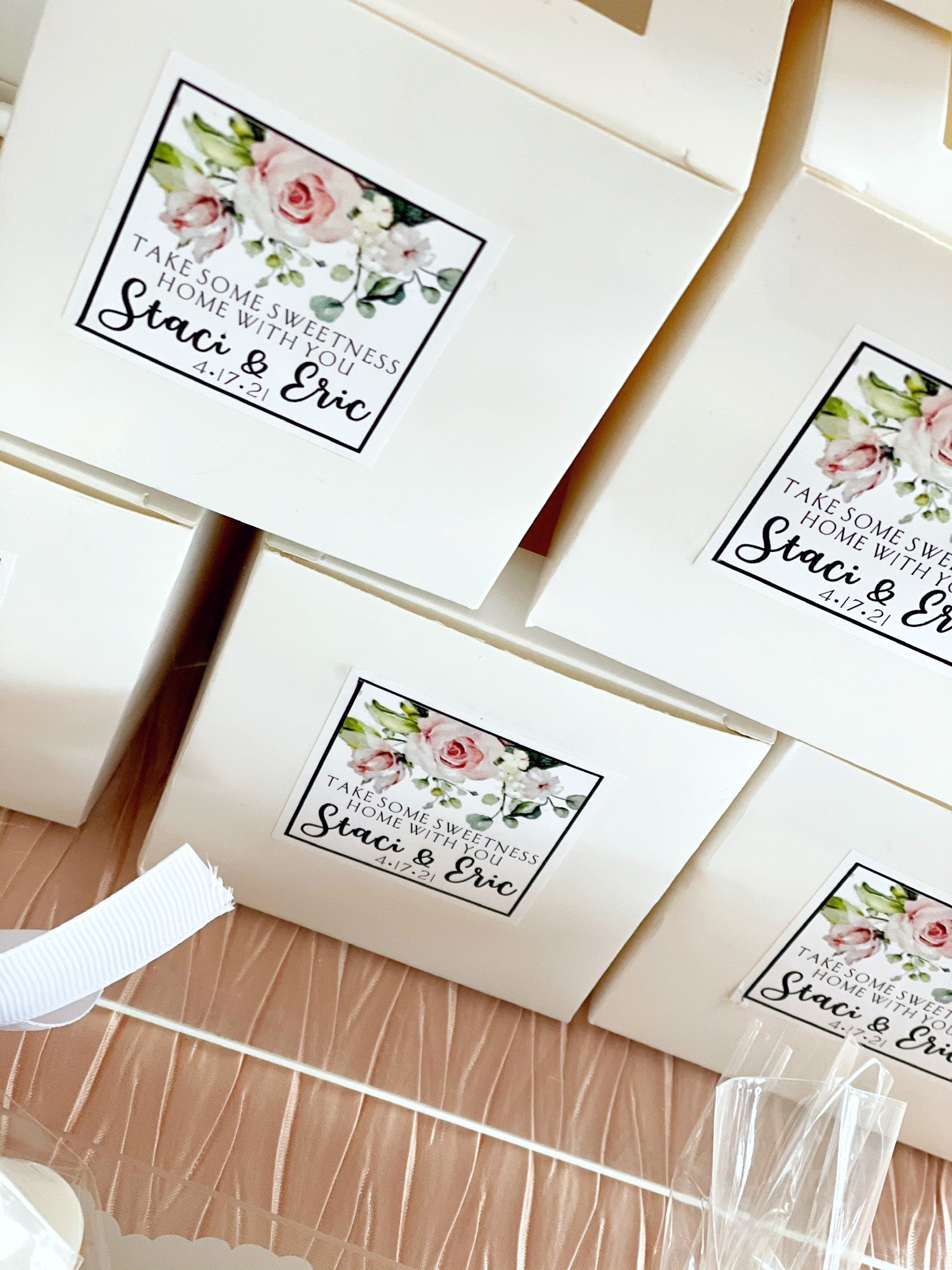 DIY Glittered Roses Dessert Station Rental