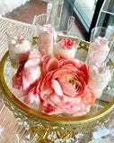 DIY Glittered Roses Dessert Station Rental