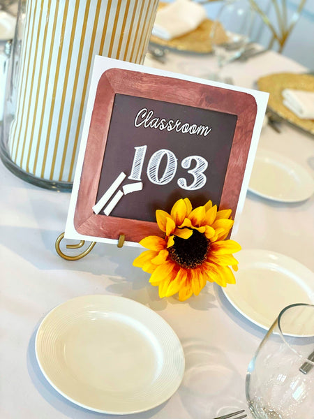 Schoolhouse Chic Classic Chalkboard Table Number