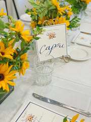 Sunflowers & Sunshine Personalized Table Number / Name Sign Rental