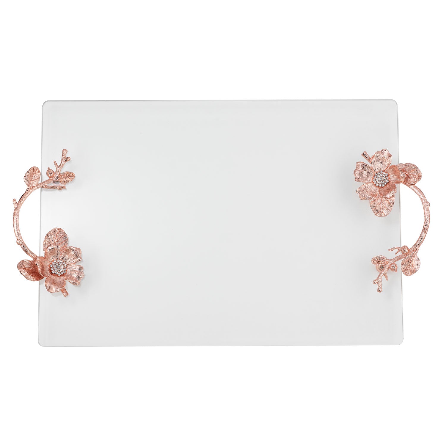 Olivia Riegel Rose Gold Botanica Glass Tray - 25% OFF