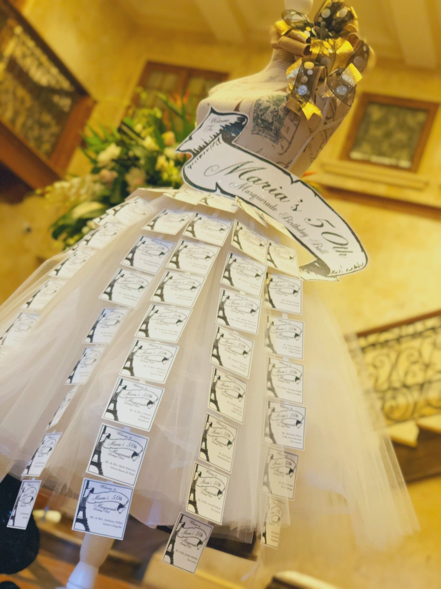Vintage Dressform Escort Card Holder Rental