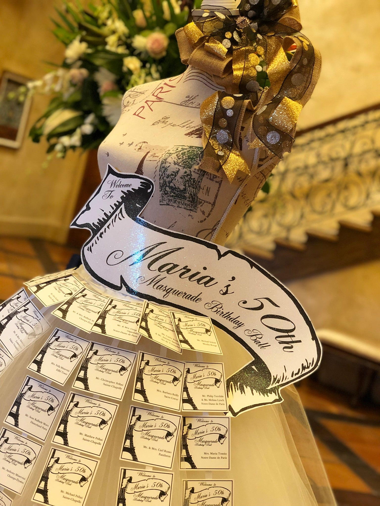 Vintage Dressform Escort Card Holder Rental