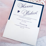 Exquisite Laser Cut Pocket Wedding Invitation Cards