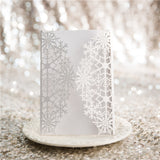 Exquisite Snowflake Laser Cut Wedding Invitations