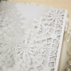 Exquisite Snowflake Laser Cut Wedding Invitations