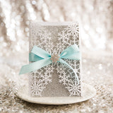 Exquisite Snowflake Laser Cut Wedding Invitations
