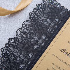 Exquisite Lace Design Laser Cut Wedding Invitation