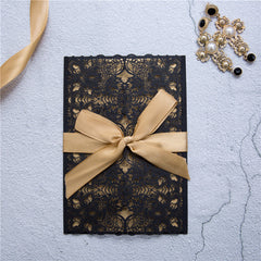 Exquisite Lace Design Laser Cut Wedding Invitation