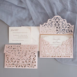Elegant Laser Cut Envelope Wedding Invitation
