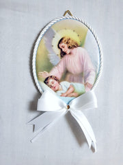 Keepsake Porcelain Plaque - Touched By An Angel Full Color Capezzale