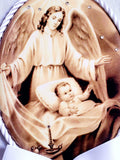 Keepsake Porcelain Plaque- Baby's Guardian Angel Golden Capezzale